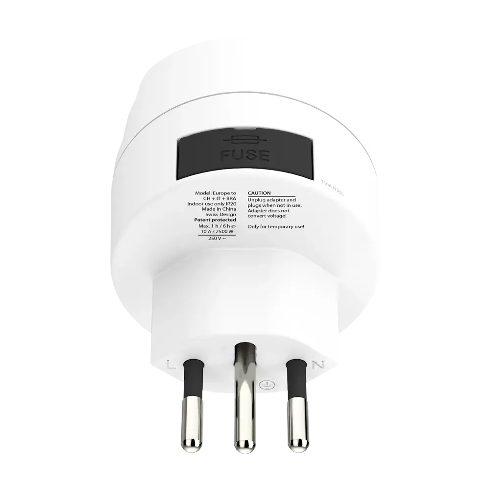 Skross универсален адаптер World to CH+IT+ Brasil, USB