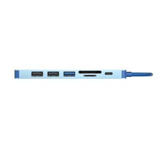 VCom докинг станция Docking Station Type-C 7-in-1 - CUE18 - PD3.0 100W, HDMI, USB3.0 x 1, USB2.0 x 2, SD, TF
