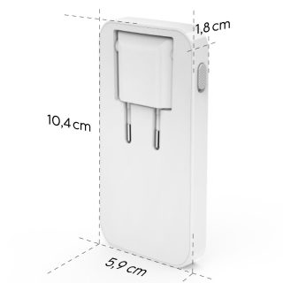 HAMA Бързо мини зарядно, 65W, 2x USB-C, 1x USB-A, PD, плоско, бяло