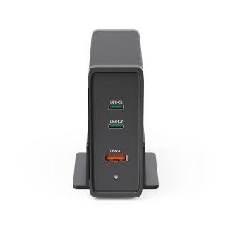 HAMA Зарядна станция 140W, USB-C, 3 порта, GaN, Power Delivery (PD)