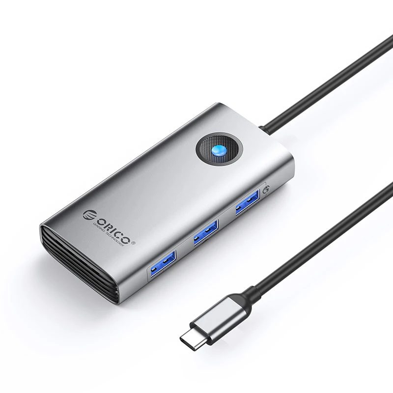 Orico докинг станция Docking Station Type-C - PW11-6P25R-GY-BP - HDMI, USB-A x 3, PD100W x 1, LAN (2.5Gbps)