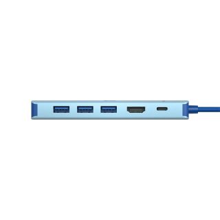 VCom докинг станция Docking Station Type-C 6-in-1 - CUE55 - PD3.0 100W, LAN 1000Mbps, HDMI, USB3.0 x 3