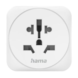 Travel Adapter тип E и F, 3-пинов, универсален, от цял ​​свят към Европа, бял