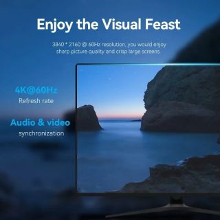 Vention Кабел Cable - Display Port v1.2 DP M / M Black 4K 2.0M - HAKBH