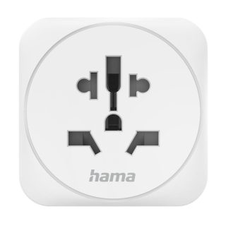 Travel Adapter тип E и F, 3-пинов, универсален, от цял ​​свят към Европа, бял