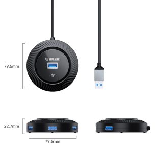 Orico хъб USB3.0 HUB - 4 x USB3.0 - YK2-U3-18-BK