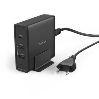 Заарядна станция за лаптоп/телефон 3 порта, USB-C / USB-A (PD), 5-20V/65W