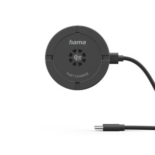HAMA Безжично зарядно устройство Qi2 25W, бързо зареждане, черно
