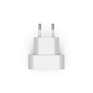 HAMA Бързо мини зарядно GaN, 2 x USB-C, PD, 40 W, сгъващ се адаптер, бял