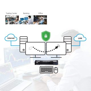 KVM превключвател, ATEN CM1942, 2-портов, USB, HDMI, DisplayPort, Mini-Matrix Boundless