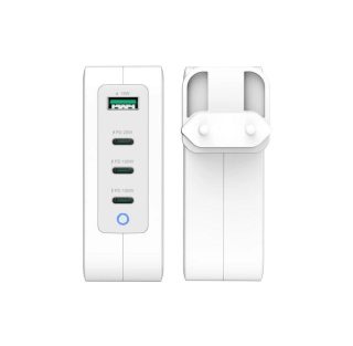 Мрежово зарядно j5create JUP43130E 130W, 4 порта, USB-C, USB-A