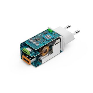 HAMA Бързо мини зарядно, 45 W, 1x USB-C - 1x USB-A, PD, бяло