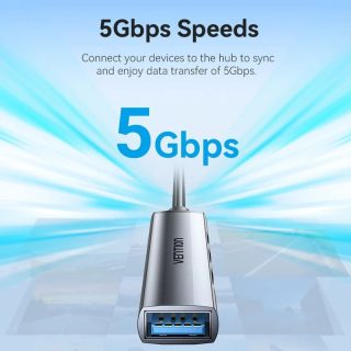 Vention хъб USB3.0 HUB 4 port Aluminium - CKOHB