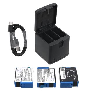 Зарядно за батерия за камери с три гнезда GoPro 9/ 10 / 11 / 12 With USB-C Cameron Sino