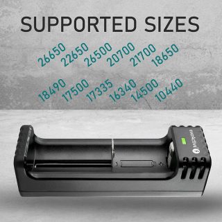 Зарядно устройство за LiIon батерии 3,7v CR18650,CR123,14500 1 гнездо USB Type C LC-100C EverActive